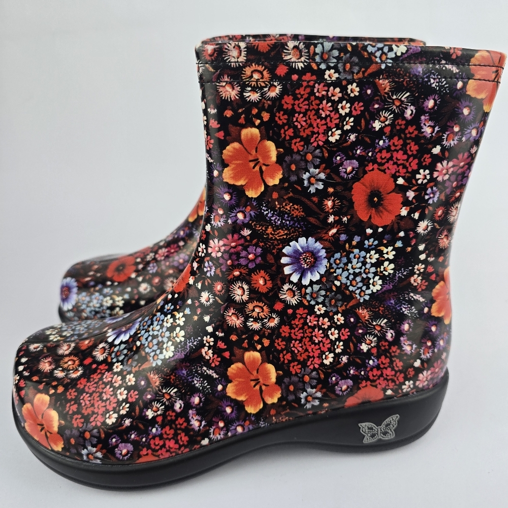 Alegria Floral Rain Boots Size 37 RAI - Picture 3 of 16